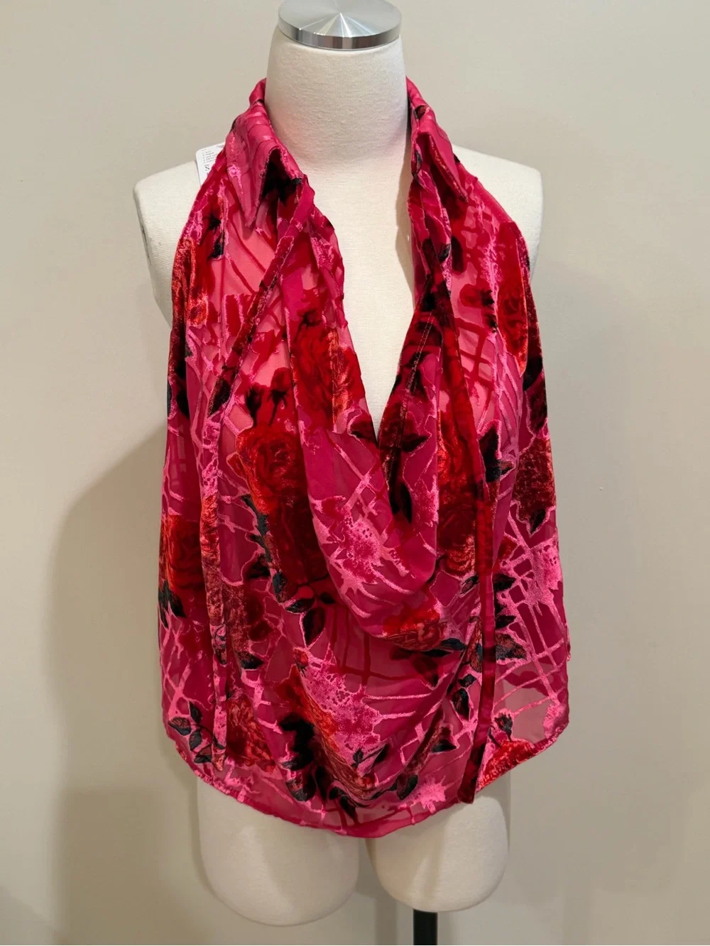 Free people burnout velvet blouse S